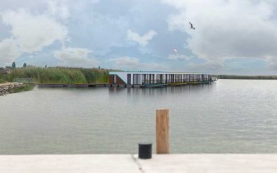 The installation of our floating house project on Lake Velence has started